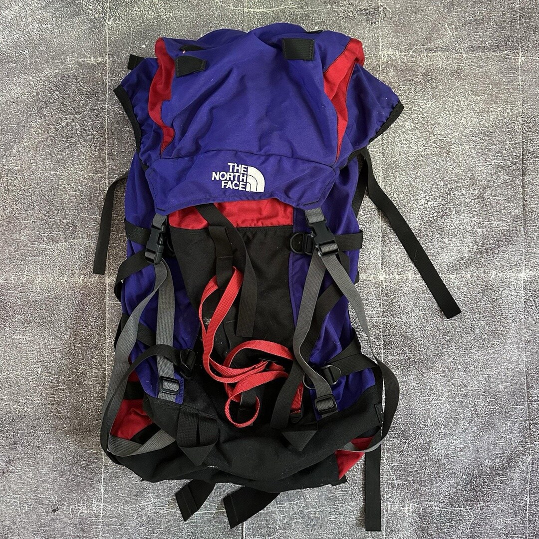 Vintage 90's the North Face Purple Red Internal Frame Hiking