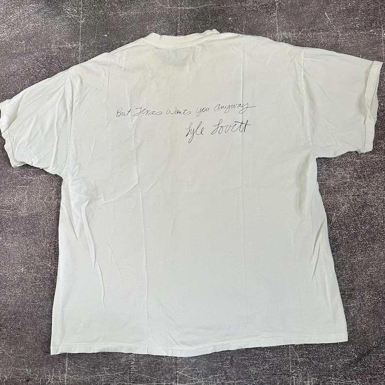 Men's Vintage Lyle Lovett That's Right You're Not Front Texas T Shirt Tee Sz XL image 3