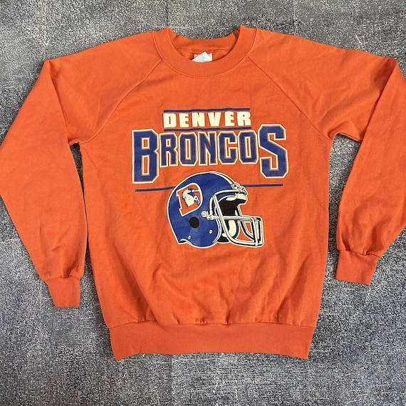 Women's Vintage 80's Denver Broncos Orange Puff P… - image 1