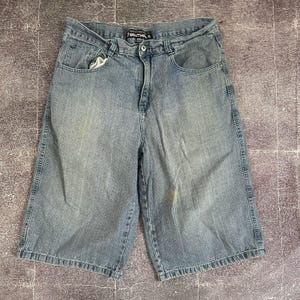 Men&#39;s Vintage Y2K SouthPoleLight Blue Baggy Wide Jorts Skate Jean Shorts Sz 38