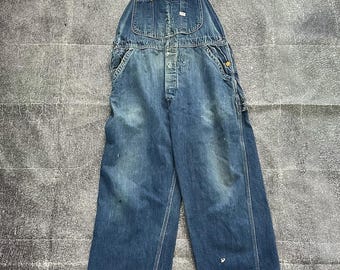 Men's Vintage 60's Lee USA Jelt Denim Union Sanforized Bib