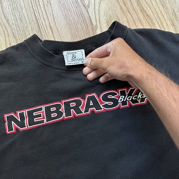 Men's Vintage 90s NCAA Nebraska Cornhuskers Black… - image 2