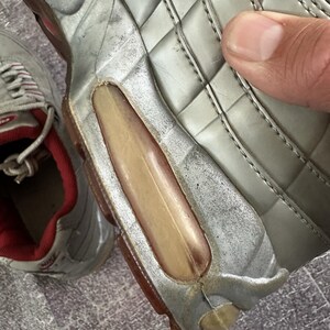 Zapatillas Nike Air Max 95 SL Vintage OG para hombre, color gris neutro, plateado y rojo, talla 8.5 (609088-061) imagen 8