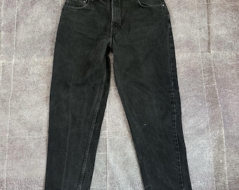 Herren Vintage 90er Levi's USA 545 Gold Tab Baggy Schwarz Denim Jeans Gr. 36 X 32