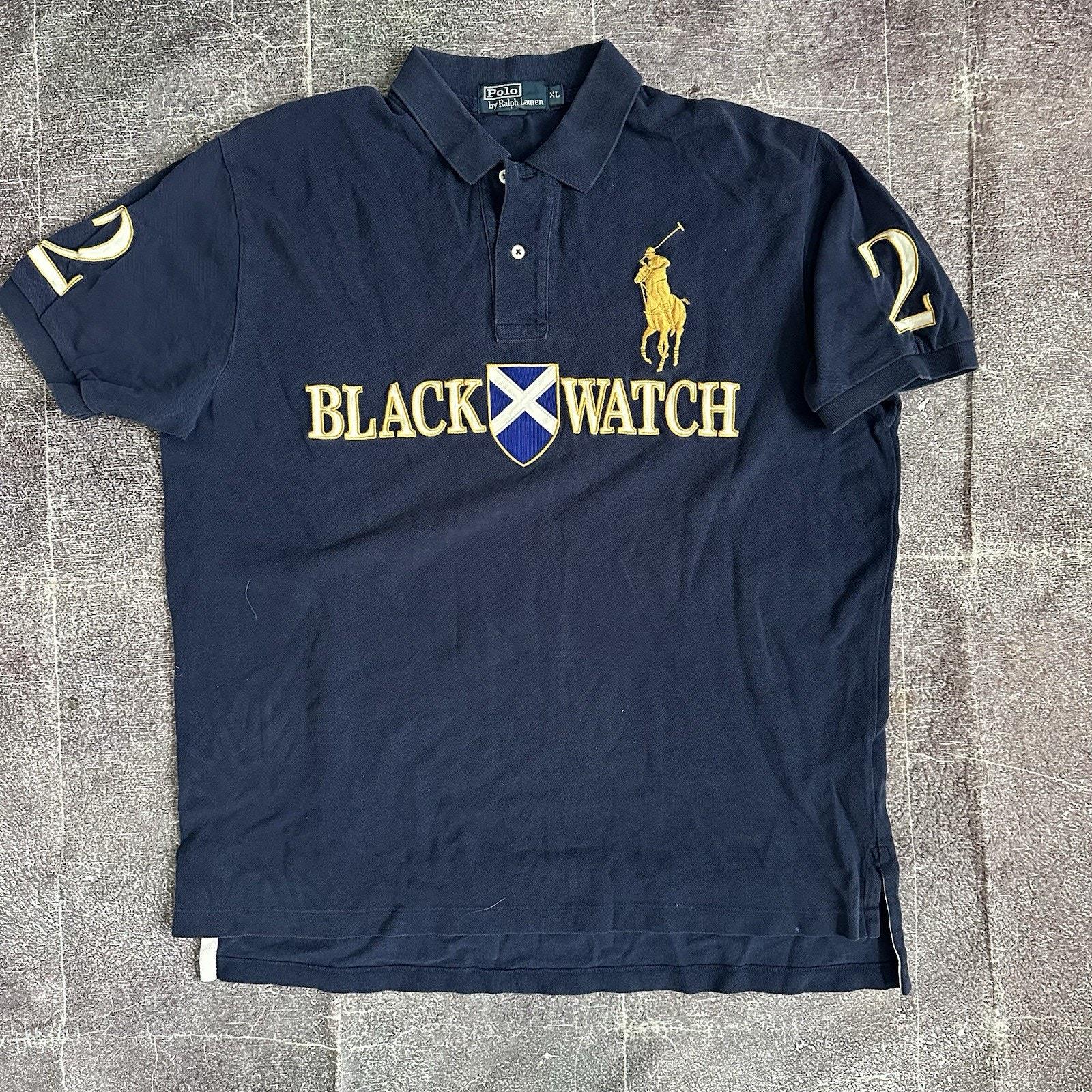 Men's Vintage Y2K Polo Ralph Lauren Black Watch Big Pony Chief