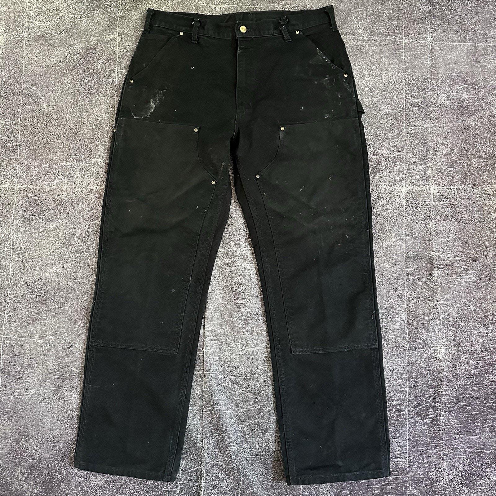 carhartt double knee Black 36×32 Carhartt WIP Double Knee Pant - Denim | Black (rinsed