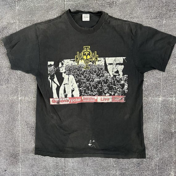 Men's Vintage 90's Anvil Queensryche Operation Mindcrime Live 1991