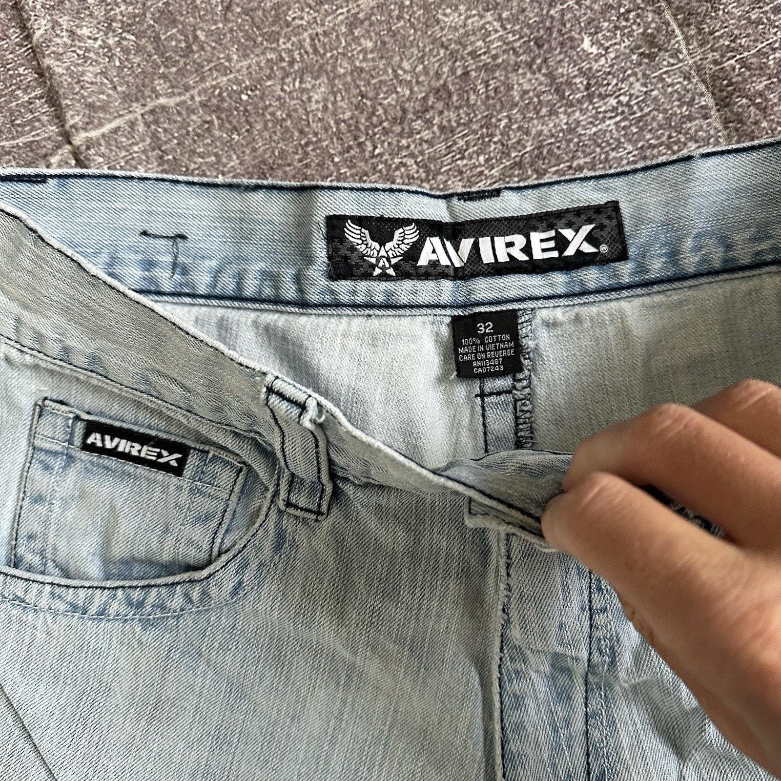 Mens Vintage Y2K Avirex Light Blue 14