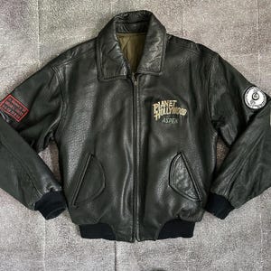Planet Hollywood Leather Jacket - Etsy