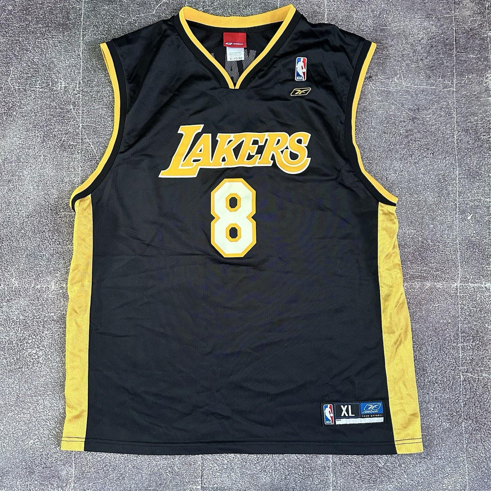 Mens Vintage Y2K Reebok Los Angeles Lakers Kobe Bryant Black