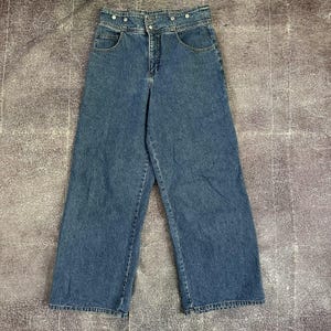 80s Wide Leg Jeans - Etsy
