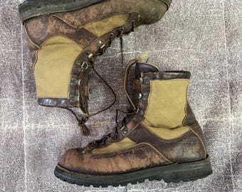 Stivali da lavoro vintage anni '90 da uomo Danner USA marroni, isolanti in Gore-Tex 6053, taglia 9.5 D