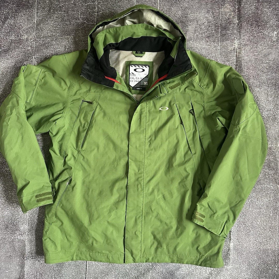 スノーボード oakley ski jacket 00s y2k Vintage Oakley Software Black Ski Snow Jacket Size Large Men Y2K