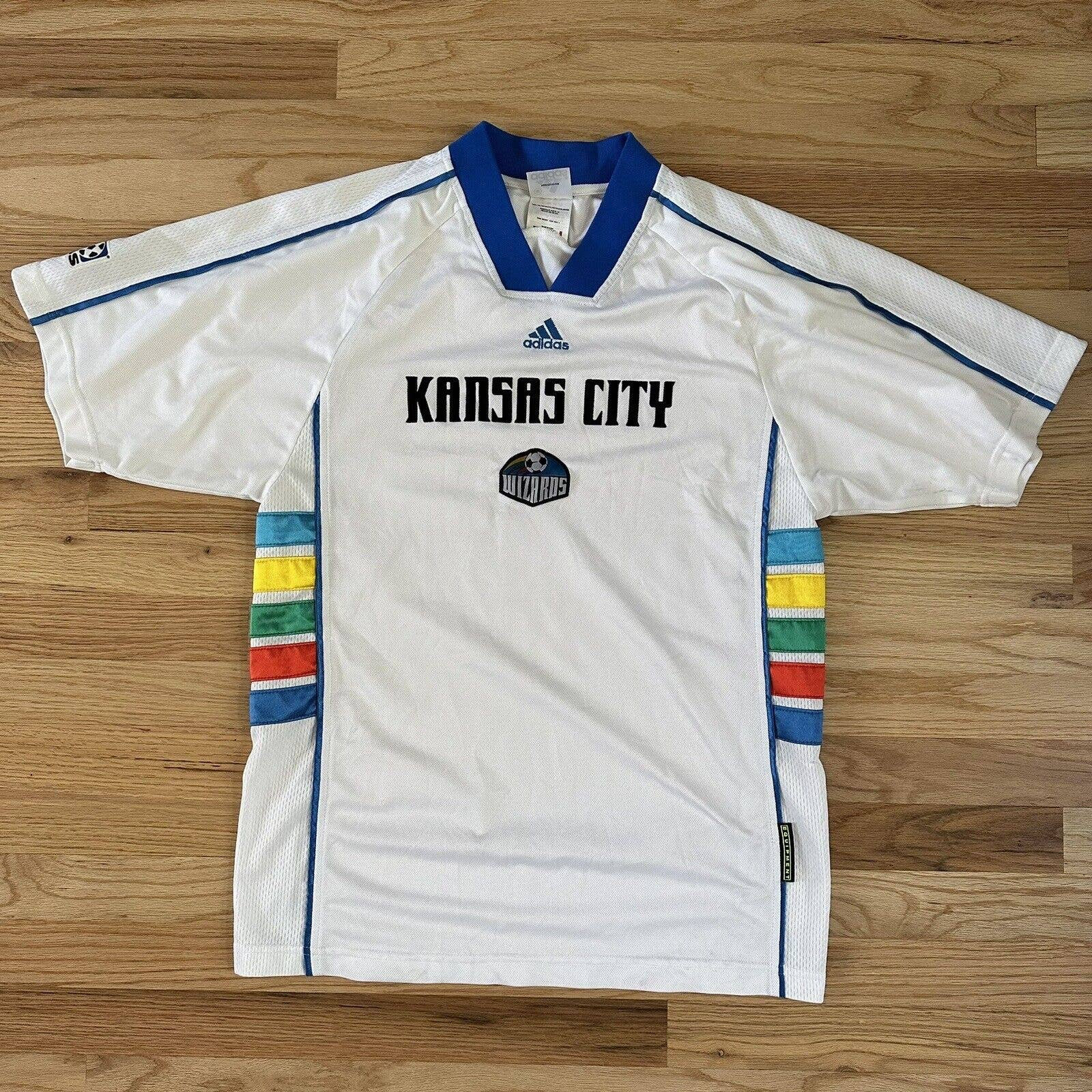 Adidas VinTage KANSAS CITY WIZARD AUTHENTIC Soccer Jersey Sporting
