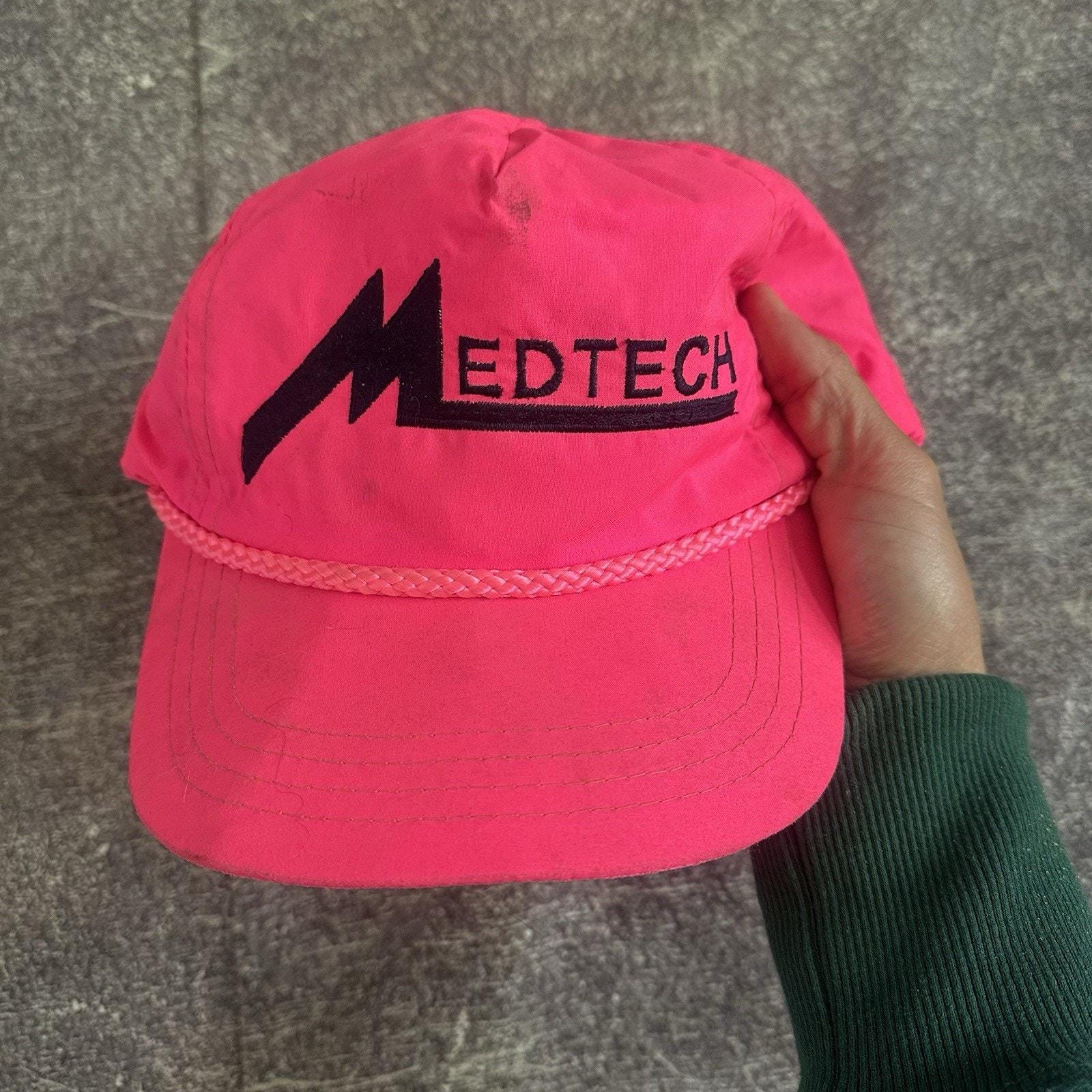 Men's Vintage 90's Supreme Sportcap Medtech Neon Pink Navy Blue