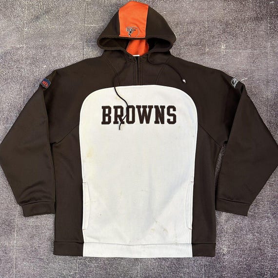 Men's Vintage Y2K Reebok Cleveland Browns White Orange Men's Vintage Y2K Reebok Cleveland Browns White Orange