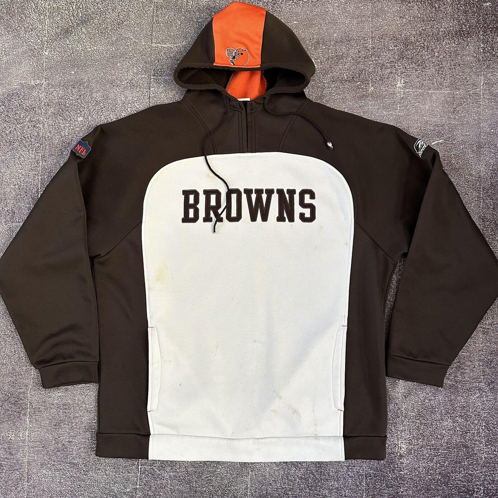 Men's Vintage Y2K Reebok Cleveland Browns White Orange