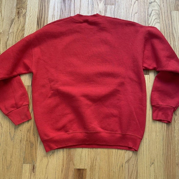 Men's Vintage 90's Fun E Nuf Red Spell Out Crewne… - image 3