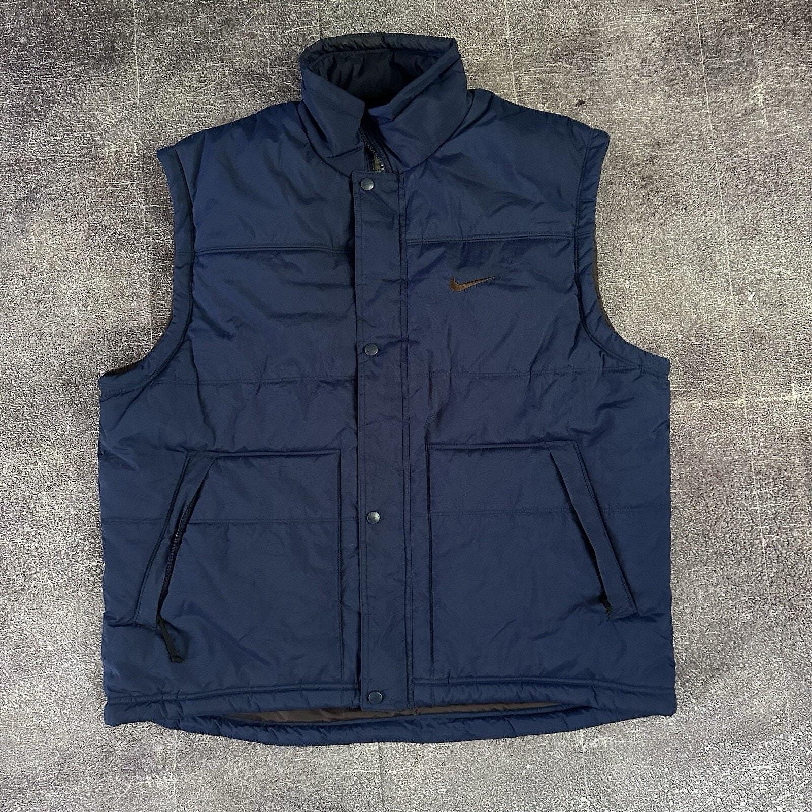 さ*じ様 90s old NIKE down vest Men's Vintage Nike Down Vest Puffer Sleeveless Jacket Black