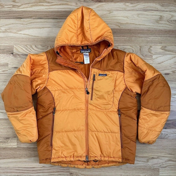 Men's Vintage Y2K Patagonia DAS Parka Insulated Orange Hooded