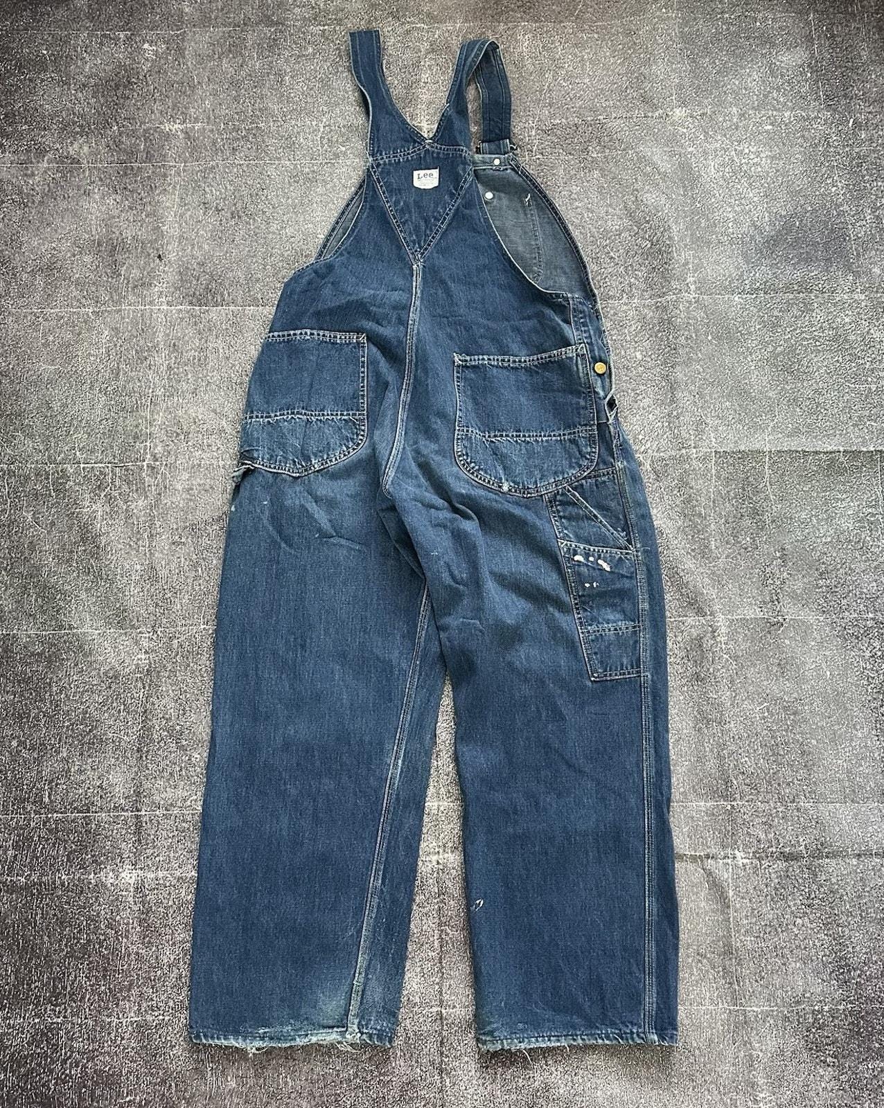 Men's Vintage 60's Lee USA Jelt Denim Union Sanforized Bib