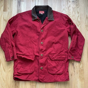 Red canvas jacket sale
