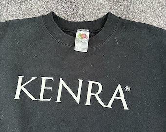 Sudadera negra de cuello redondo para hombre, estilo vintage de los 90, marca Kenra Professional Hair Care, talla L.
