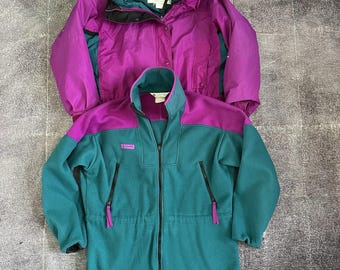 Columbia Gizzmo Jacket, 80s Radial Sleeve, Men's XL, Zipper