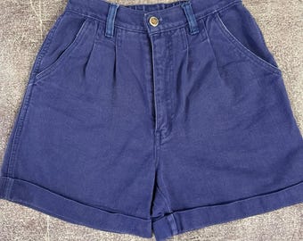 Vintage Damen-Jeansshorts im 90er-Jahre-Stil von Bill Blass, pastelllila, 5 Zoll, Größe 24