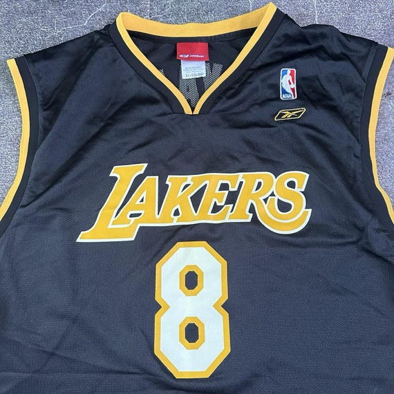 Mens Vintage Y2K Reebok Los Angeles Lakers Kobe Bryant Black