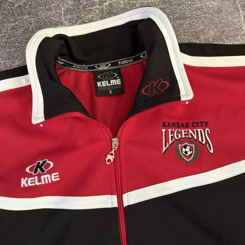 Men's Vintage Y2K Kelme Kansas City Legends FC Team Issued Warm Up Jacket Sz S image 2