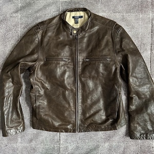 Vintage J Crew Leather Jacket - Etsy