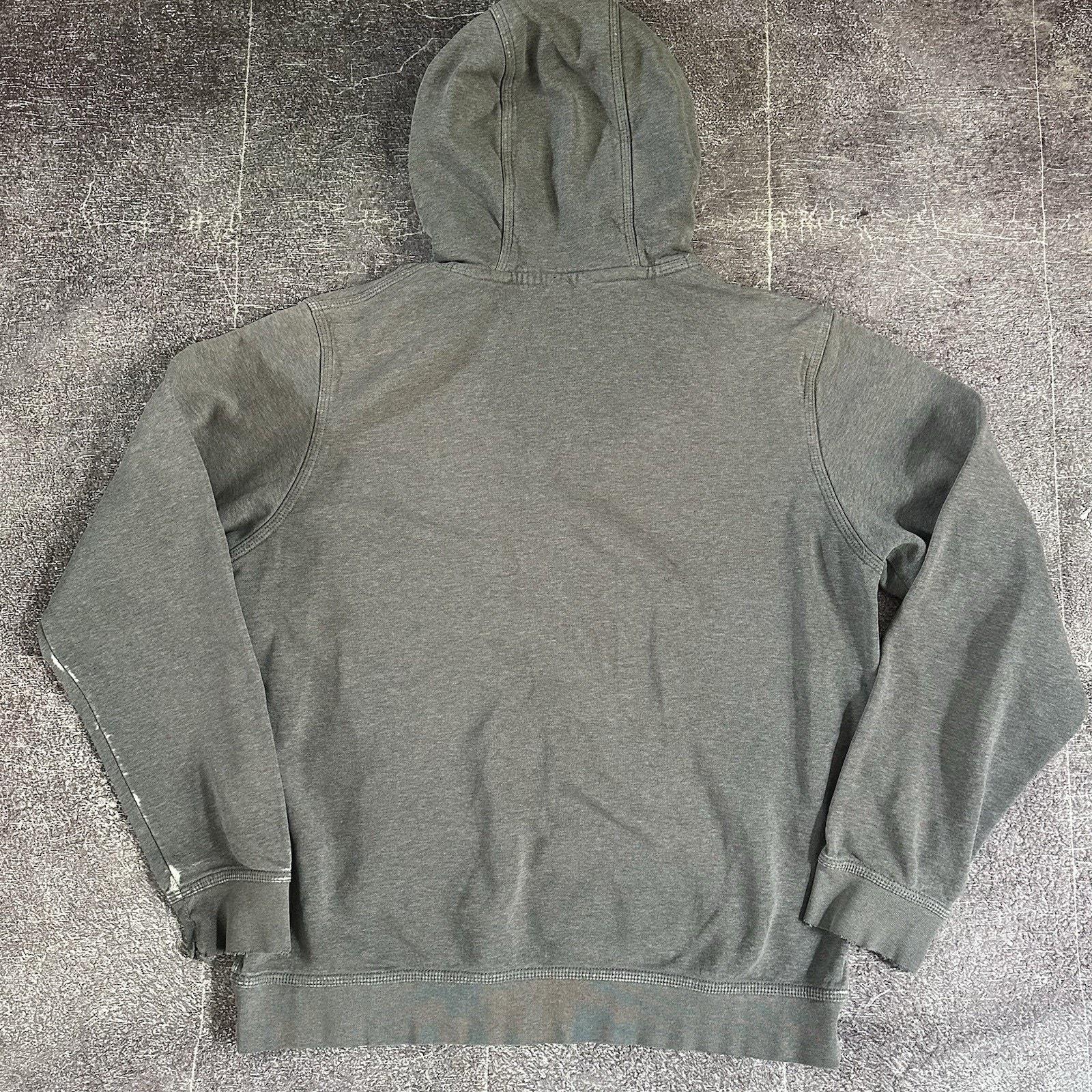 Men's Vintage Y2K Nike Heather Gray Mini Logo Distressed Hoodie