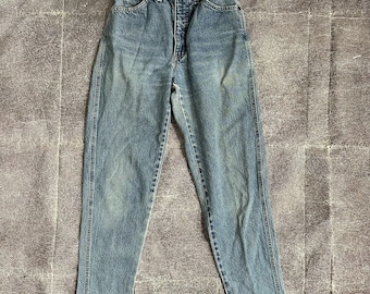 Pantalones vaqueros de mezclilla azul claro estilo mom jeans de cintura alta, estilo vintage de los años 90, marca Lands' End USA, talla 6 P