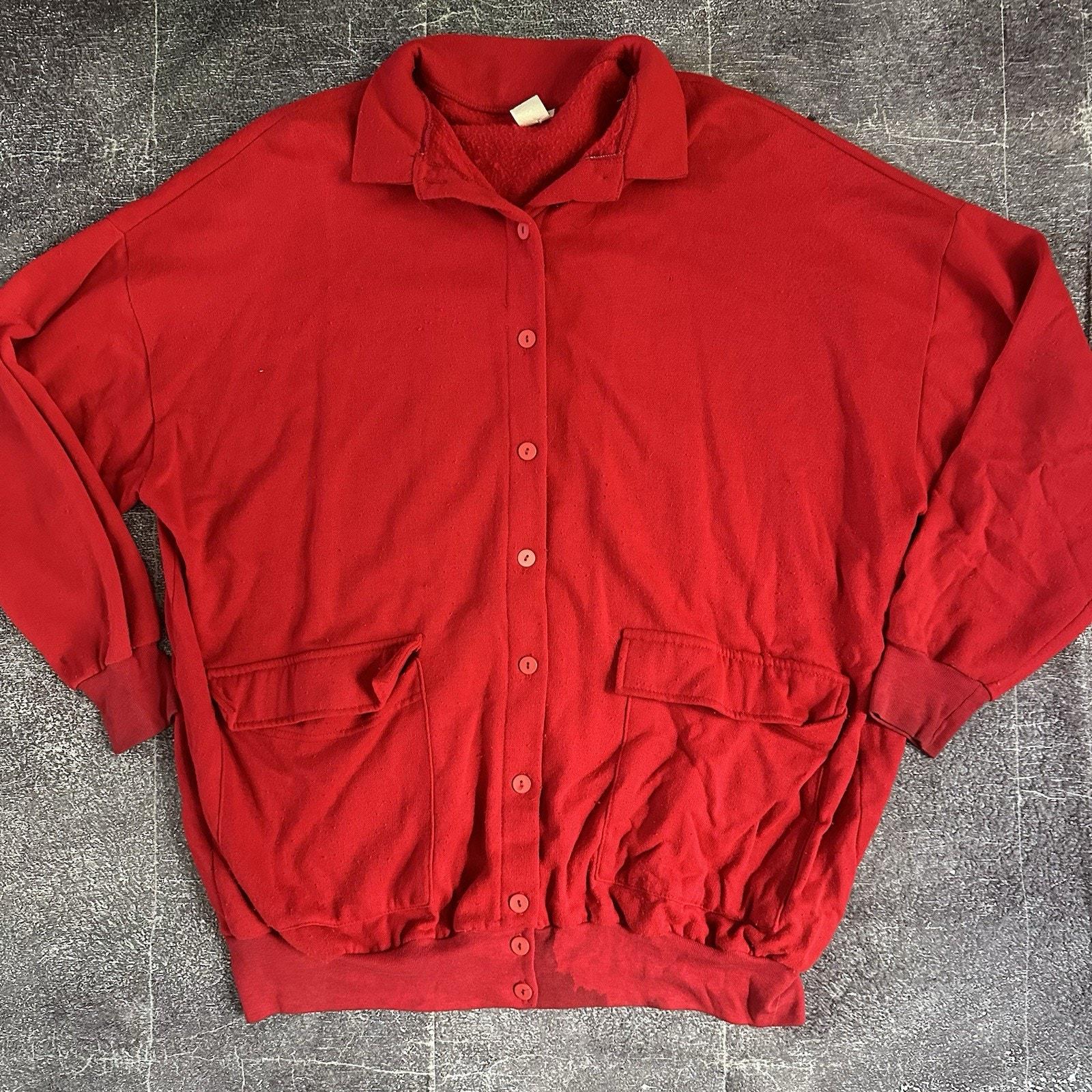 Cardigan masculino vintage anos 70 50/50 vermelho com botões
