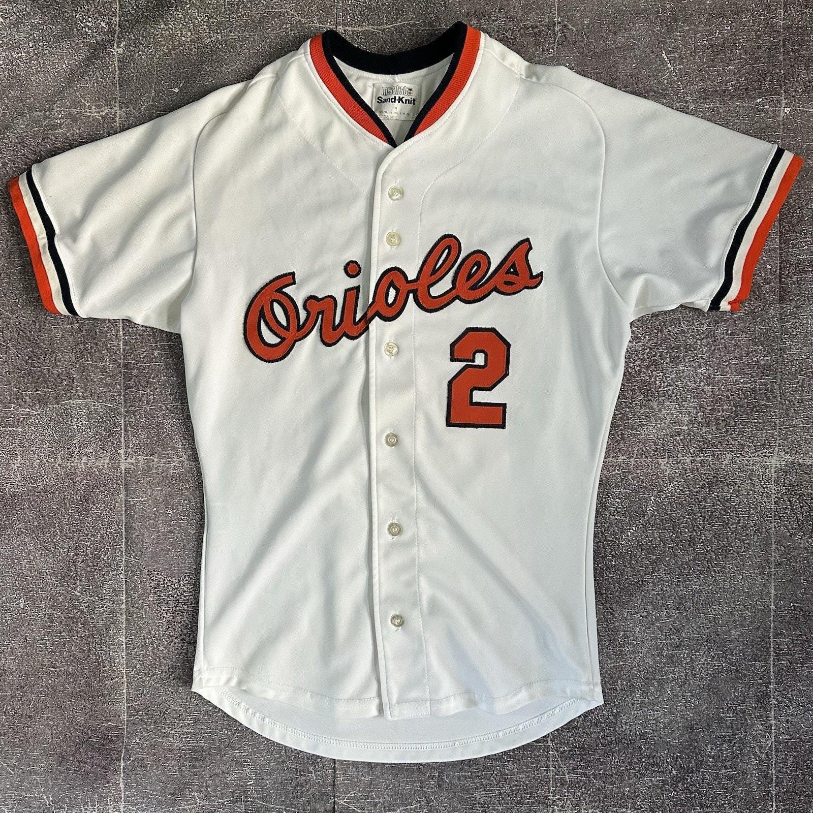 Men's Vintage 80's Medalist Sand Knit Baltimore Orioles Pro Cut