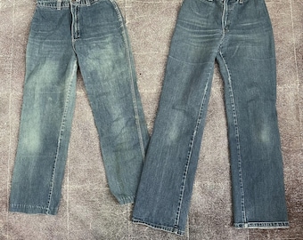 Damskie jeansy vintage Y2K Shades Denim Star Boot Cut Blue, partia 2 szt., rozmiar 26 x 30