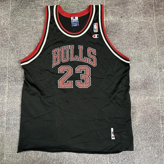 Men's Vintage 90's Champion Chicago Bulls Michael Jordan Black Red