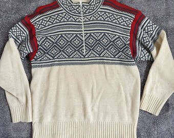 Herren Vintage 90er Jahre L.L Bean Worsted Wool Heritage Norweger Pullover Pullover Gr. XL