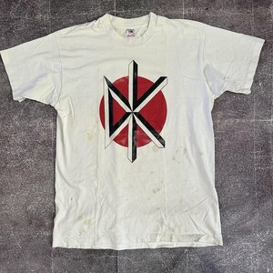Men&#39;s Vintage 80&#39;s Fruit of The Loom Dead Kennedys White T Shirt Tee Sz XL (90s)
