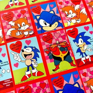 90’s Rare Mystery Sonic Valentines Day Card Packs - 5 Mystery Cards