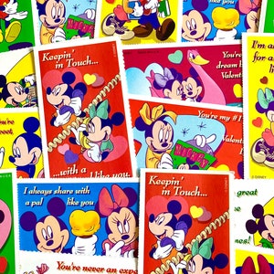 90’s Mystery Mickey And Minnie Valentines Day Card Packs - 5 Cards