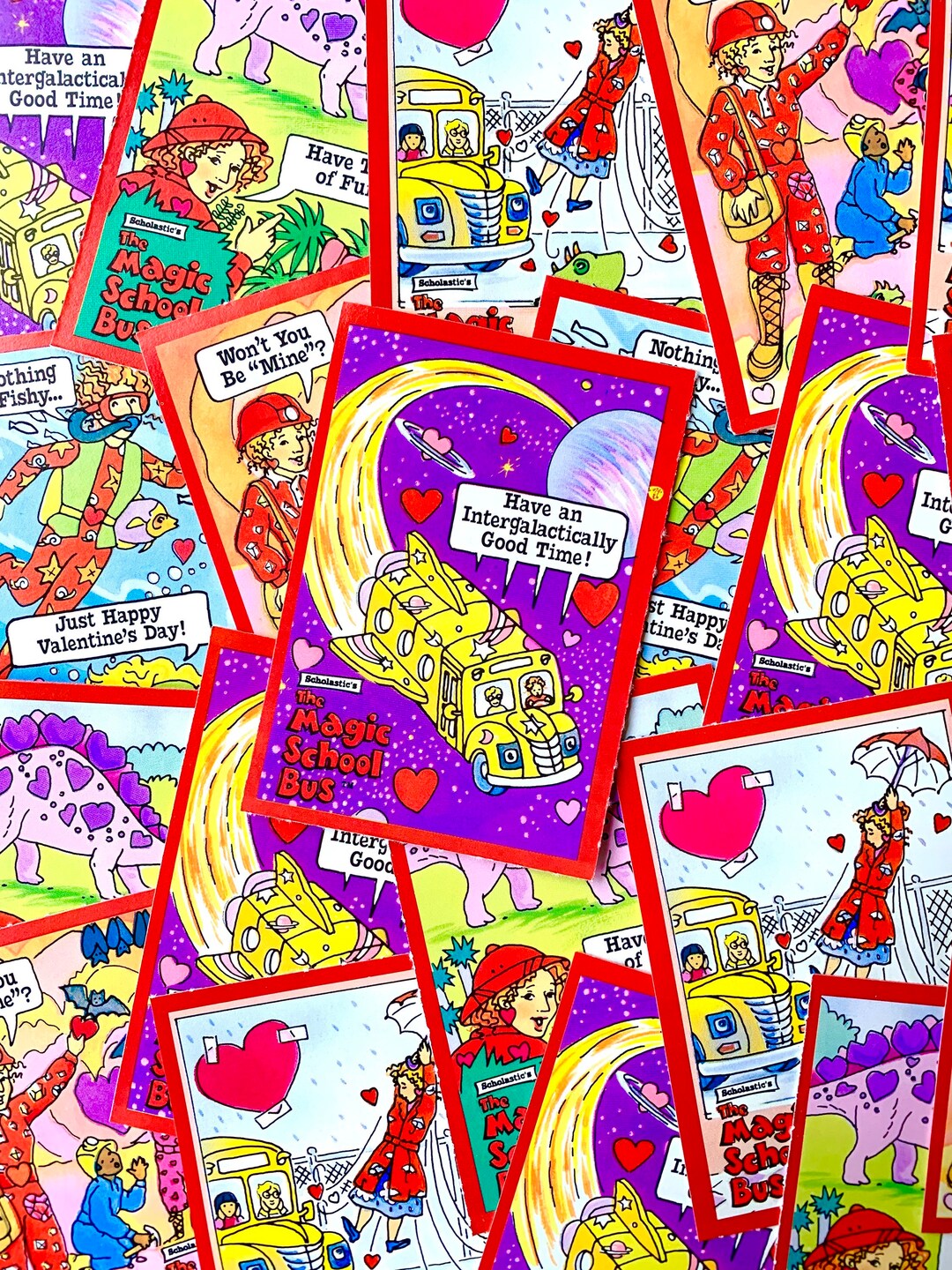 90s RARE the Magic School Bus Valentines Day Cards Packs Etsy