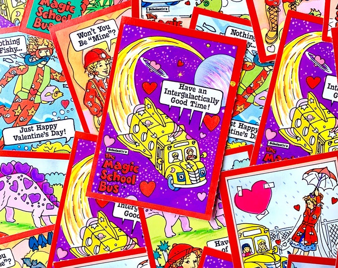 90s RARE the Magic School Bus Valentines Day Cards Packs Etsy