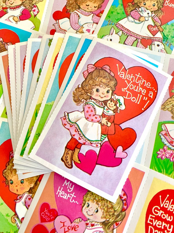 80’s Mystery Lol Darlin Valentine’s Day Card Packs - 5 Cards