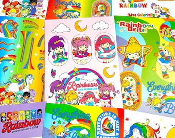 Rainbow Brite Sticker Sheets - One 8x6 Sticker Sheet Of Your Choice