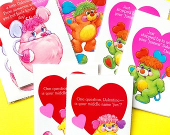 80’s Popples Valentine’s Day Card Packs - 4 Cards