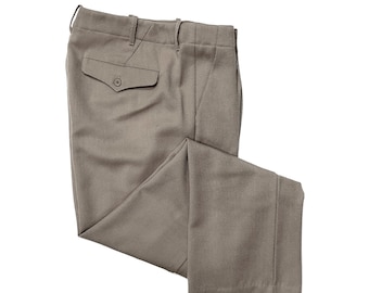 Wool Blend Pleated WW2 Officer Trousers - Indiana Jones Cosplay Pants