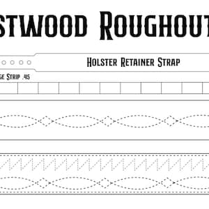 Eastwood Rough Out Rig - Tryckt mönster DIY-mönster för läderhölster