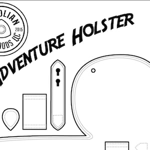 36 Adventure-holster DIY-patroon - digitale downloadafdruk